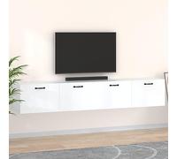 BOWEKAM Armarios y armarios de almacenamiento y taquillas, armarios de pared, 2 piezas, color blanco, 100 x 36,5 x 35 cm, madera de ingeniería