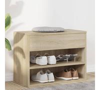 BOWEKAM Banco de zapatos para el hogar y el jardín Roble Sonoma 60 x 30 x 45 cm Elección de muebles de madera