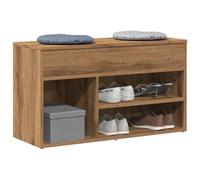 BOWEKAM Banco para zapatos de madera de roble artesanal de 80 x 30 x 45 cm