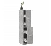 BOWEKAM Boticario - Gabinete de madera de ingeniería de hormigón gris 30 x 41 x 144,5 cm