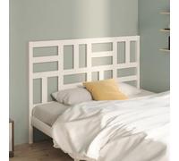 BOWEKAM Cabecero de cama para hogar y jardín, color blanco, 156 x 4 x 104 cm, madera maciza de pino, elección de muebles
