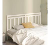 BOWEKAM Cabecero de cama para hogar y jardín, color blanco, 206 x 4 x 100 cm, madera maciza de pino, elección de muebles