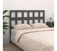 BOWEKAM Cabecero de cama para hogar y jardín, color gris, 205,5 x 4 x 100 cm, madera maciza de pino, elección de muebles