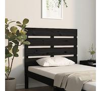BOWEKAM Cabecero de madera maciza de pino para hogar y jardín, color negro, 100 x 3 x 80 cm