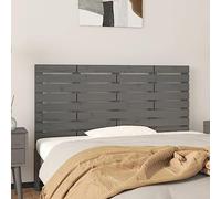 BOWEKAM Cabecero de pared para hogar y jardín, color gris, 146 x 3 x 63 cm, madera maciza de pino, elección de muebles