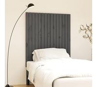 BOWEKAM Cabecero de pared para hogar y jardín, color gris, 95,5 x 3 x 110 cm, madera maciza de pino, elección de muebles