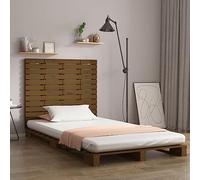 BOWEKAM Cabecero de pared para hogar y jardín, color marrón, 146 x 3 x 91,5 cm, madera maciza de pino, elección de muebles