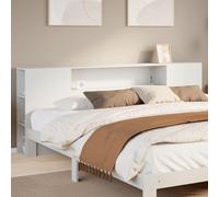 BOWEKAM Camas y accesorios - Cabeceros y estribos - Cabecero con almacenamiento, color blanco, 180 cm, madera maciza de pino