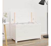 BOWEKAM Casa y Jardín Banco Blanco 80x41x77 cm Madera maciza Pino-Muebles Elección