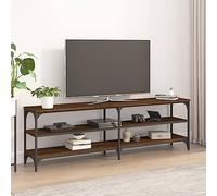 BOWEKAM Centros de entretenimiento y soportes de TV - Mueble de TV de roble marrón, 160 x 30 x 50 cm, madera de ingeniería