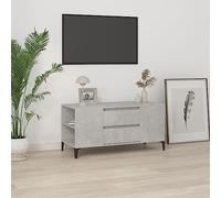 BOWEKAM Centros de entretenimiento y soportes de TV - Mueble de TV gris hormigón 102 x 44,5 x 50 cm, madera de ingeniería