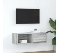 BOWEKAM Centros de entretenimiento y soportes de TV - Mueble de TV gris Sonoma 80 x 31 x 25,5 cm, madera de ingeniería