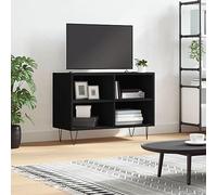 BOWEKAM Centros de entretenimiento y soportes de TV - Mueble de TV negro 69,5 x 30 x 50 cm, madera de ingeniería
