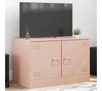 BOWEKAM Centros de entretenimiento y soportes de TV - Mueble de TV rosa 67 x 39 x 44 cm de acero