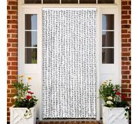 BOWEKAM Decor-Window Treatments-Window Screens-Insect Curtain Light and Dark Grey 90x220cm Chenille