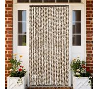 BOWEKAM Decor-Window Treatments-Window Screens-Mosquitera - Cortina de chenilla de 100 x 200 cm, color beige y marrón