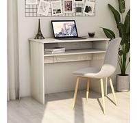 BOWEKAM Escritorio para hogar y jardín, color blanco brillante, 90 x 50 x 74 cm, elección de muebles de madera