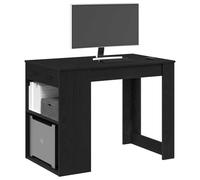 BOWEKAM Escritorio para hogar y jardín con cajón y estante, roble negro, 102 x 62 x 77,5 cm, elección de muebles de madera