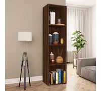 BOWEKAM Estanterías y estanterías de pie - Mueble para libros o TV, roble marrón, 36 x 30 x 143 cm, madera de ingeniería