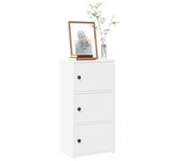 BOWEKAM Estanterías y estantes de pie, color blanco, 40 x 24 x 77 cm, madera de ingeniería