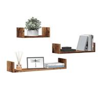 BOWEKAM Estantes de pared para el hogar y el jardín, 3 piezas de madera vieja diseñada para muebles de madera