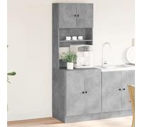 BOWEKAM Gabinete de cocina de hormigón gris 60 x 50 x 180 cm, muebles de madera, armarios y almacenamiento, armarios de cocina