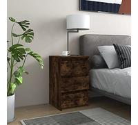 BOWEKAM Gabinetes de cama para hogar y jardín, 2 piezas, roble ahumado, 40 x 35 x 62,5 cm, elección de muebles de madera