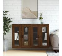 BOWEKAM Gabinetes de pared para el hogar y el jardín, 2 unidades, color marrón roble diseñado para muebles de madera