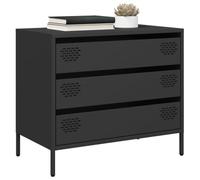BOWEKAM Gabinetes y almacenamiento-bufés y aparadores-aparador-aparador-negro 68 x 39 x 58,5 cm, acero laminado en frío