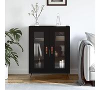 BOWEKAM Gabinetes y almacenamiento-buffets y aparadores-aparador negro 69,5 x 34 x 90 cm, madera de ingeniería