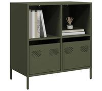 BOWEKAM Gabinetes y almacenamiento-buffets y aparadores-aparador verde oliva 68x39x73,5 cm acero laminado en frío