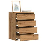 BOWEKAM Gabinetes y almacenamiento-Cajonera esquinera de roble artificial, 60 x 41 x 76 cm, madera de ingeniería