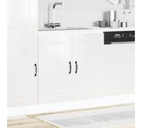 BOWEKAM Gabinetes y almacenamiento-gabinetes de cocina - Armario base para fregadero Kalmar blanco brillante 80x46x81,5 cm madera de ingeniería