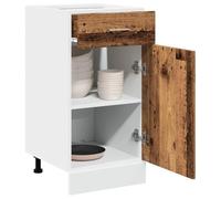 BOWEKAM Gabinetes y almacenamiento-gabinetes de cocina - Cajón inferior Lyon Old Wood 40 x 46 x 81,5 cm, madera de ingeniería
