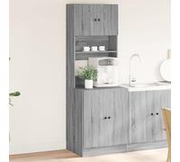 BOWEKAM Gabinetes y almacenamiento-gabinetes de cocina-gabinete de cocina gris Sonoma 60x50x180 cm madera de ingeniería