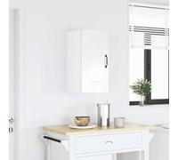 BOWEKAM Gabinetes y almacenamiento - Gabinetes de cocina - Gabinete de pared de cocina Kalmar de madera de ingeniería blanca brillante