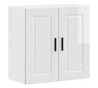 BOWEKAM Gabinetes y almacenamiento-gabinetes de cocina-gabinete de pared de cocina Porto alto brillo blanco madera de ingeniería