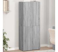 BOWEKAM Gabinetes y archivadores de almacenamiento, color gris, 60 x 32 x 153 cm, madera de ingeniería