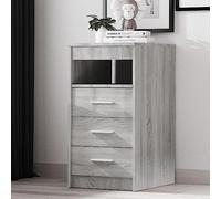 BOWEKAM Gabinetes y armarios de almacenamiento y taquillas, color gris, 40 x 50 x 76 cm, madera de ingeniería