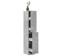 BOWEKAM Gabinetes y armarios de almacenamiento y taquillas, gabinete de boticario, color gris hormigón, 30 x 41 x 174,5 cm, madera de ingeniería