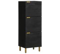 BOWEKAM Gabinetes y estantes de almacenamiento de medios, color negro, 40 x 33 x 110 cm, madera de ingeniería