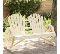 BOWEKAM Garden Adirondack - Silla de madera maciza de abeto de 2 plazas