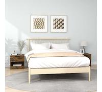 BOWEKAM Hogar & Jardín Gabinete de cama 2 piezas Roble Ahumado Construido Muebles de Madera Elección