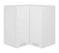 BOWEKAM Hogar y jardín - Armario colgante de esquina, blanco, 57 x 57 x 60 cm, selección de muebles de madera