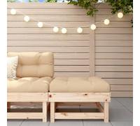 BOWEKAM Hogar y Jardín-Jardín-otomana con cojín, selección de muebles de pino de madera maciza