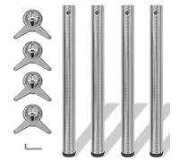 BOWEKAM Home & Garden-4 patas de mesa ajustables en altura níquel cepillado 710 mm-Furniture Choice