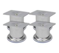 BOWEKAM Home & Garden - 4 patas redondas para sofá, cromadas, 60 mm, elección de muebles