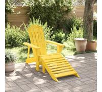 BOWEKAM Home & Garden-Adirondack - Silla otomana de madera maciza color amarillo