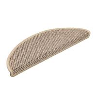 BOWEKAM Home & Garden - Alfombrillas autoadhesivas para escaleras, aspecto de sisal, 15 unidades, 56 x 17 x 3 cm, color beige oscuro
