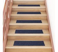 BOWEKAM Home & Garden - Alfombrillas autoadhesivas rectangulares para escaleras, 15 unidades, 76 x 20 cm, color gris y azul